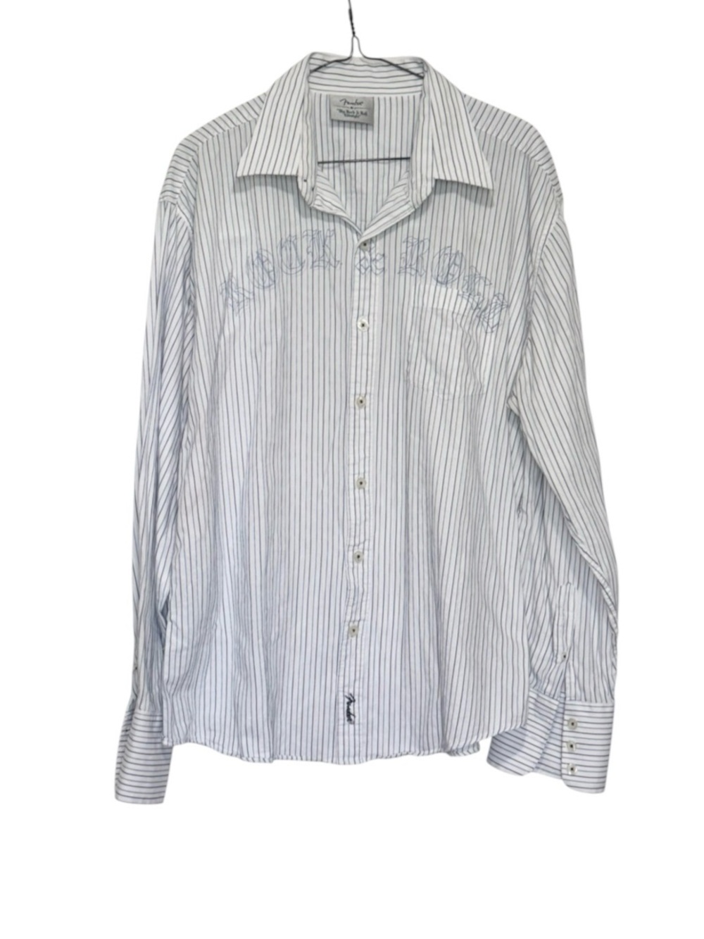 Fender White & Blue Pinstripe Button-Down Shirt